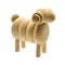 Wood toy lamb isolated