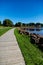 Wood Walkway by Rock Seawall