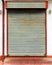 Wood window with rolling shutters system