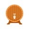 Wood wine tap barrel icon flat isolated vector