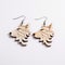 Wood Wolf Head Earrings - Graphical And High Detail Design