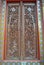 Wood work door in temple wat samien nari bangkok temple thailand