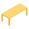 Wood yellow table icon, isometric style