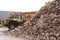 Woodchip biomass heap