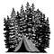 Woodcut  Camping Graphic