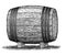 Woodcut Whiskey Barrel