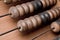 Wooden abacus closeup