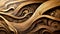 Wooden Abstract Background with Interwoven Structure and Curves - Generative Ai