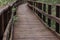 Wooden access bridge to the observatory of Albufera de Gayanes