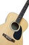 Wooden acoustic folk guitar