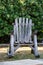 Wooden Adirondack chair  in the Oregon Coast; vacation and seaside mood
