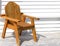 Wooden Adirondack patio chair