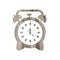 Wooden alarm clock on a white background