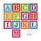 Wooden alphabet blocks