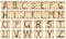 Wooden alphabet letters blocks