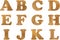 Wooden Alphabet, vector set with wood Letters, for Text Message, Title or Logos Design