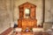 Wooden altar in an italian church