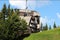 Wooden apartments with cable cars, Avoriaz, France