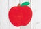 Wooden apple school background on wood desk