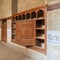 Wooden arabesque ottoman era cupboard with engraved decorations