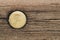 Wooden background with a dowel. wood texture with a metal pin