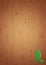 Wooden background with green leaf. Wood plank texture