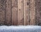 Wooden background in the snow. Christmas background. New Year. S