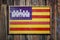 Wooden Baleares Islands flag