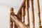 Wooden baluster close-up