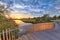 Wooden Balustrade balcony on bridge