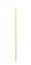 Wooden bamboo pointed tip stick thin for skewer isolated on white background, single tipped wooden bamboo chopstick for skewer