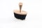 Wooden barber brush isolated