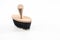 Wooden barber brush isolated