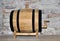 Wooden barrel for aging alcoholic beverages in a cellar