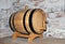 Wooden barrel for aging alcoholic beverages in a cellar