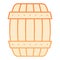 Wooden barrel flat icon. Cask of beer orange icons in trendy flat style. Keg gradient style design, designed for web and