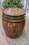 Wooden barrel with hoops