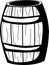 Wooden barrel vector illustration