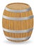 Wooden barrel vector illustration