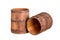 Wooden barrels close-up