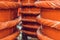 Wooden barrels in a fish sauce factory on Phu Quoc island