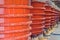 Wooden barrels in a fish sauce factory on Phu Quoc island