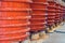 Wooden barrels in a fish sauce factory on Phu Quoc island