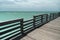 Wooden barrier at Venice Fishing Pier