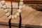 Wooden bead for prayer in buddhism temple