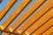 Wooden beam roof truss construction