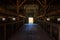 Wooden beams of historic barn at dairy farm at Pierce Point in California