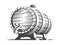 Wooden beer barrel - vector illustration, design