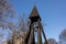 The wooden bell tower in Galarparken park on the Djurgarden island in Stockholm