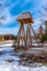 Wooden belltower at the Jamtli open-air museum in Ostersund, Sweden